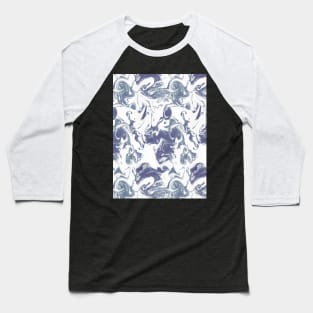 Marble surface blue Baseball T-Shirt